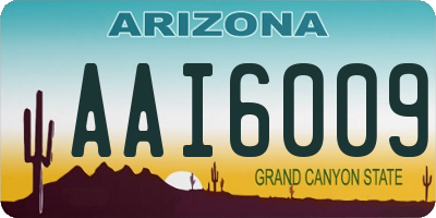 AZ license plate AAI6009