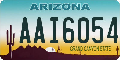 AZ license plate AAI6054