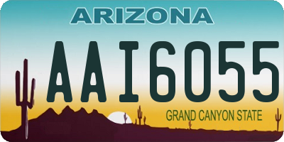 AZ license plate AAI6055