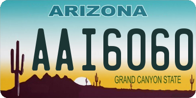 AZ license plate AAI6060