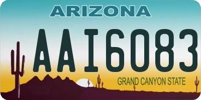AZ license plate AAI6083