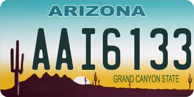AZ license plate AAI6133