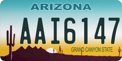 AZ license plate AAI6147