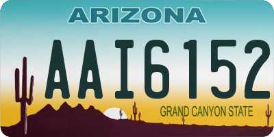 AZ license plate AAI6152