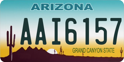AZ license plate AAI6157