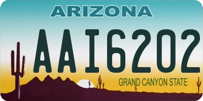 AZ license plate AAI6202