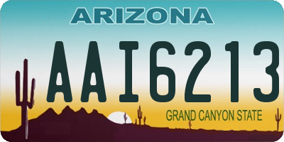 AZ license plate AAI6213