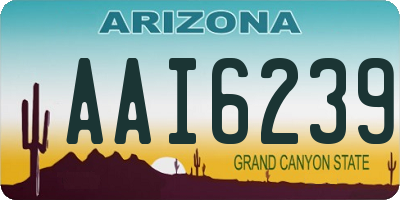 AZ license plate AAI6239