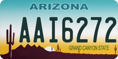 AZ license plate AAI6272