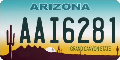 AZ license plate AAI6281
