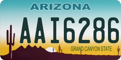 AZ license plate AAI6286
