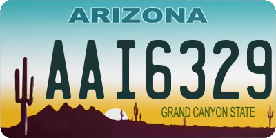 AZ license plate AAI6329