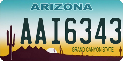 AZ license plate AAI6343