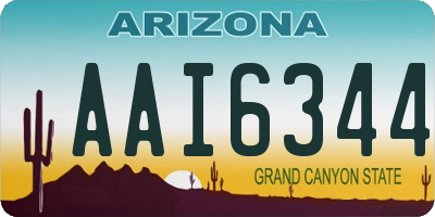AZ license plate AAI6344