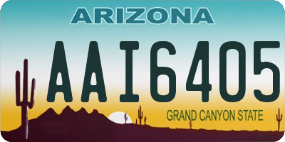 AZ license plate AAI6405