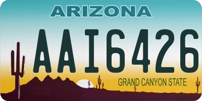 AZ license plate AAI6426