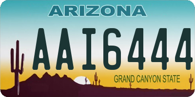 AZ license plate AAI6444
