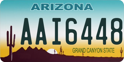 AZ license plate AAI6448
