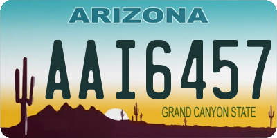 AZ license plate AAI6457