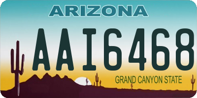 AZ license plate AAI6468
