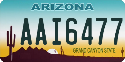 AZ license plate AAI6477