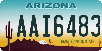 AZ license plate AAI6483