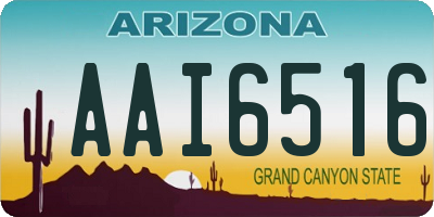 AZ license plate AAI6516