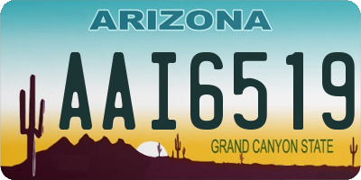 AZ license plate AAI6519