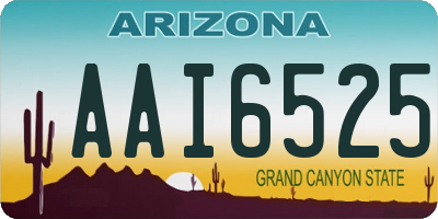 AZ license plate AAI6525