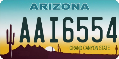 AZ license plate AAI6554