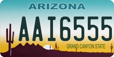 AZ license plate AAI6555