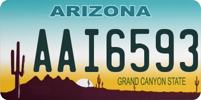 AZ license plate AAI6593