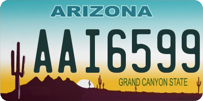 AZ license plate AAI6599