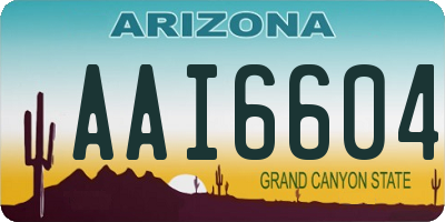 AZ license plate AAI6604