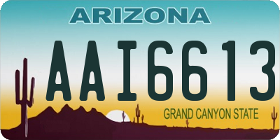 AZ license plate AAI6613