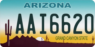 AZ license plate AAI6620