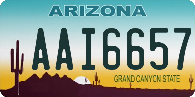 AZ license plate AAI6657