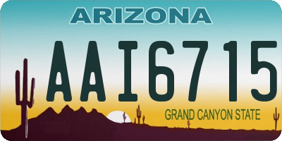 AZ license plate AAI6715