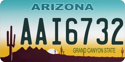 AZ license plate AAI6732
