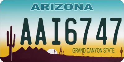 AZ license plate AAI6747