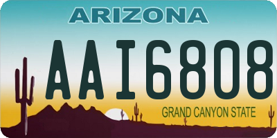 AZ license plate AAI6808