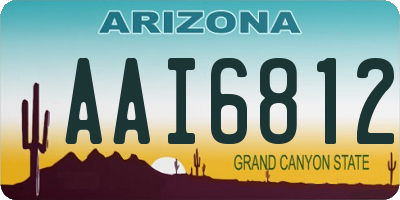 AZ license plate AAI6812