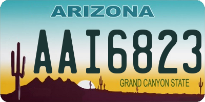 AZ license plate AAI6823