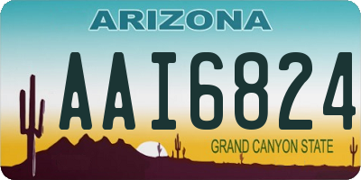 AZ license plate AAI6824
