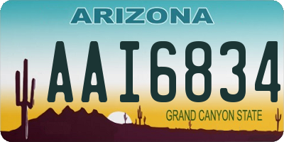 AZ license plate AAI6834
