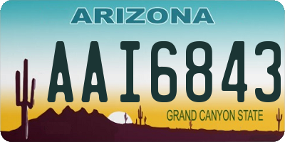 AZ license plate AAI6843