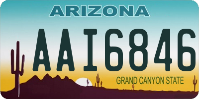 AZ license plate AAI6846