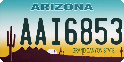 AZ license plate AAI6853