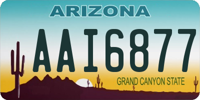 AZ license plate AAI6877