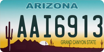 AZ license plate AAI6913